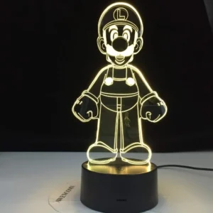 3D-LED-nocna-lampa-Mario-Kart-Luigi-zlta