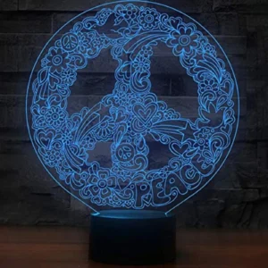 3D-LED-nocna-lampa-Znak-Hippies-modra