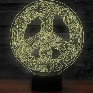 3D-LED-nocna-lampa-Znak-Hippies-zlta