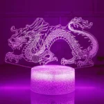 3Dmix 3DL-BTC086 – 3D LED nočná lampa - Drak (Bluetooth reproduktor - farba čierna)