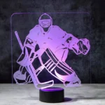 3Dmix 3DL-CRK057 – 3D LED nočná lampa - Hokejový brankár (Crack základňa)