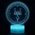 3Dmix 3DL-BTB081 – 3D LED nočná lampa - znamenie zverokruku Škorpión (Bluetooth reproduktor - farba biela)
