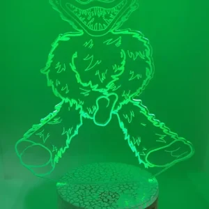 3D LED nocna lampa – Huggy Wuggy - zelena