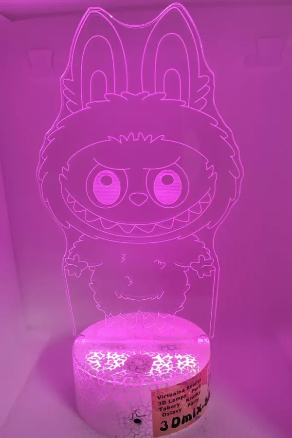 3Dmix 3DL-DFS060 – 3D LED nočná lampa - La Bubu (Aroma) 13 3D LED nocna lampa – La Bubu - fialova