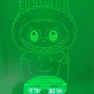 3D LED nocna lampa – La Bubu - zelena