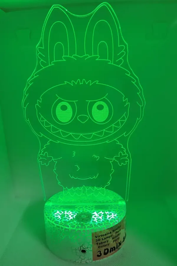 3Dmix 3DL-DFS060 – 3D LED nočná lampa - La Bubu (Aroma) 15 3D LED nocna lampa – La Bubu - zelena