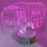 3Dmix 3DL-BTC085 – 3D LED nočná lampa - Smetiarske auto (Bluetooth reproduktor - farba čierna)
