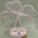 3Dmix 3DL-CRK056 – 3D LED nočná lampa - Štvorlístok (Crack základňa)